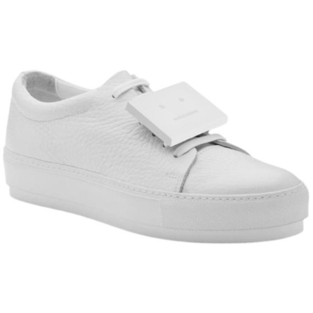 Acne Studios Adriana white low top grained leather sneakers size 37